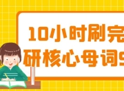 10小时刷完考研核心母词990