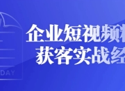 企业短视频精准获客实战经验