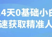 14天0基础小白快速获取精准人群