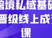 跨境私域基础+晋级线上成交课
