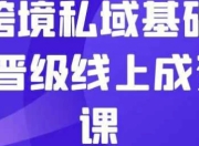 跨境私域基础+晋级线上成交课