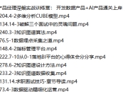 产品经理涅槃实战训练营： 开发数据产品+AI产品通关上岸