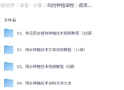 阳台种植课程蔬菜 水果 绿植盆栽教程（家庭园艺+免费视频+种植技术）