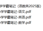 小学学霸笔记（语数英2025版）(适合3~6年级及小升初)
