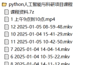 2025 python人工智能与科研项目课程
