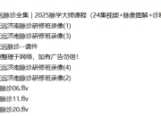 许跃远脉诊全集│2025脉学大师课程（24集视频+脉象图解+诊断技巧)