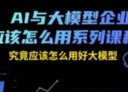 瑞克老张：AI与大模型企业应该怎么用系列课程