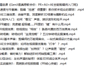 B站 精品课《GenJi是真想教会你：PR+AU+AE全能剪辑师入门班》