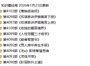 知识藏经阁 2026年1月23日更新