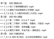 夫唯《GEO系统课程》